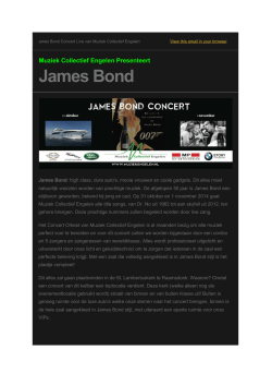 James Bond Concert Live van Muziek Collectief