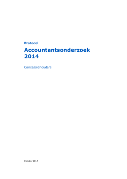 Protocol Accountantsonderzoek 2014 Concessiehouders [PDF]