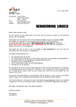 HERNIEUWING LIDGELD