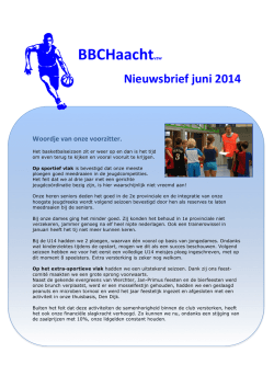 Een nieuwe editie van de Nieuwsbrief is hier