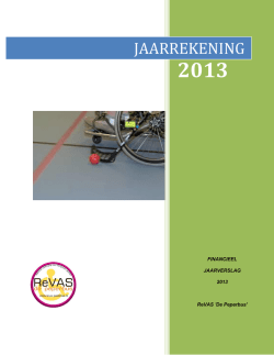 JAARREKENING - ReVAS De Peperbus