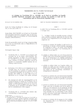 Verordening (EU) nr. 271/2014 van de Raad van 17 maart 2014 tot