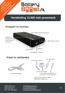 Handleiding 12.000 mah powerbank