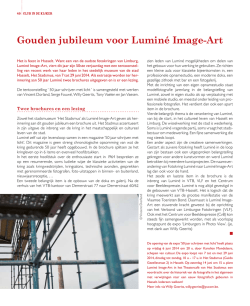 Gouden jubileum voor Lumin&eacute; Image-Art