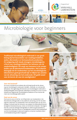 Flyer Cursus microbiologie voor beginners