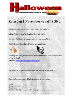halloween Inschrijf formulier