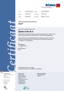 VCA certificaat 2014