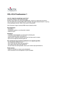 VOL-VCA Proefexamen 1