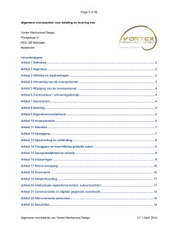 Page 1 of 13 Algemene voorwaarde van Vortex Mechanical Design