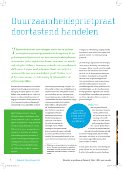Duurzaamheidsprietpraat belemmert doortastend handelen