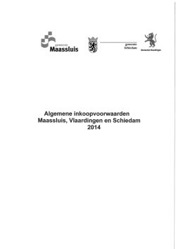 Inkoopvoorwaarden gemeente Vlaardingen