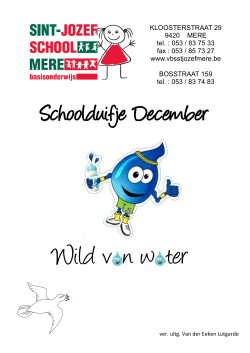 Schoolduifje December - Sint Jozefschool Mere