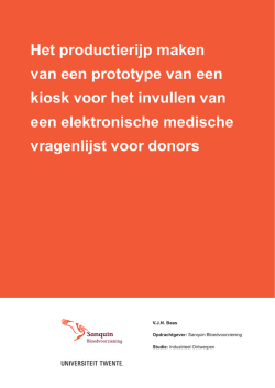 Het productierijp maken van een prototype van een kiosk voor het