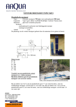 Venturi Meetgoot Type PI 0-21 m&sup3;/u PARABOLISCH