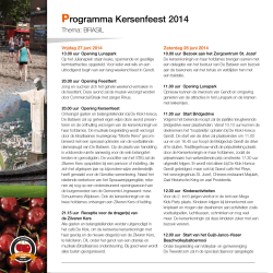 Programma Kersenfeest 2014