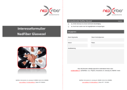 Interesseformulier NedFiber Glasvezel