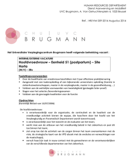 Hoofdvroedvrouw &ndash; Eenheid 51 (postpartum