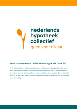 Wat u moet weten over het Nederlands Hypotheek Collectief