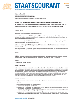 AVV CAO Technisch Installatiebedrijf 2014-2015