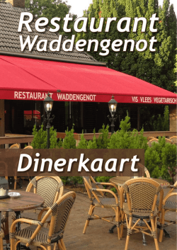 DINER 17.00 - 21.00 Hoofdgerechten Vis