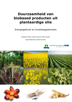 Duurzaamheid van biobased producten uit plantaardige olie