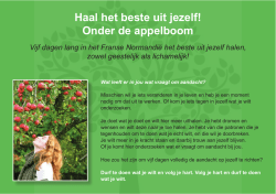 Haal het beste uit jezelf! Onder de appelboom