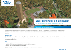 Weer drinkwater uit Bilthoven?