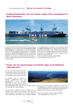 Haalbaarheidsstudie voor een master supply chain management in