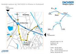 Hartelijk welkom biJ DACHSER in Rheine in Duitsland!