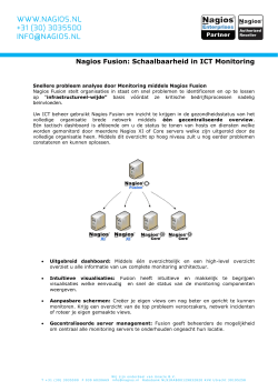 Nagios Fusion: Schaalbaarheid in ICT Monitoring