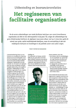 Het regisseren van facilitaire organisaties