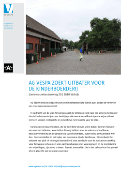Informatiebundel concessie kinderboerderij Wilrijk