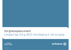 Inkoopdocument langdurige zorg VV 2015