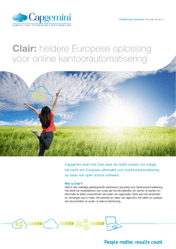Clair: heldere Europese oplossing voor online kantoorautomatisering