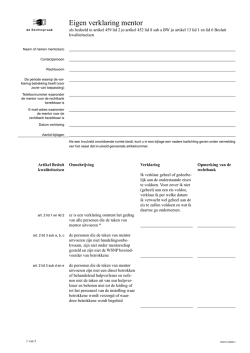 Eigen verklaring mentor