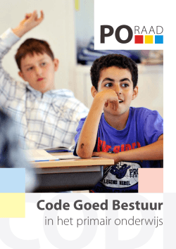 Code Goed Bestuur in het primair onderwijs - PO-raad