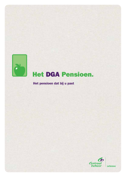 Brochure DGA Pensioen - Centraal Beheer Achmea