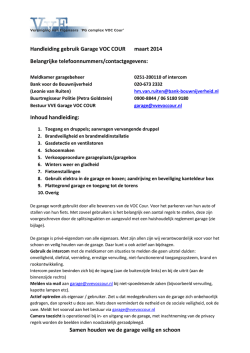 Handleiding gebruik Garage VOC COUR maart
