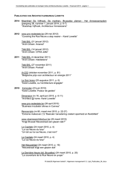 Download hier een lijst met alle publicaties en lezingen Download