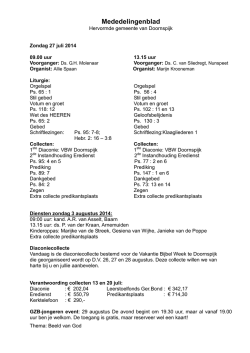 Mededelingenblad - Hervormde Gemeente Doornspijk