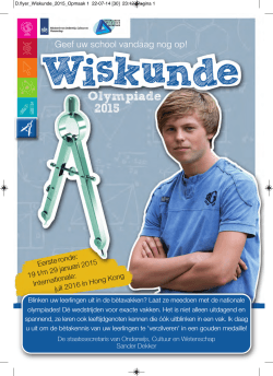 brochure - Nederlandse Wiskunde Olympiade