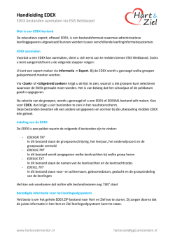 Handleiding EDEX - Hart en Ziel Leerlingvolgsysteem