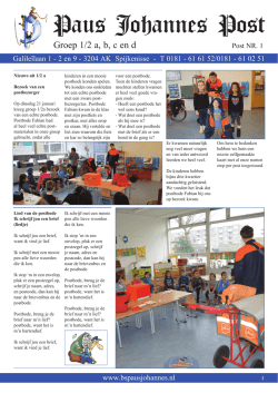 Groep 1/2 - RKBS Paus Johannes te Spijkenisse