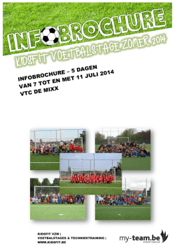 infobrochure &ndash; 5 dagen van 7 tot en met 11 juli 2014 vtc de mixx