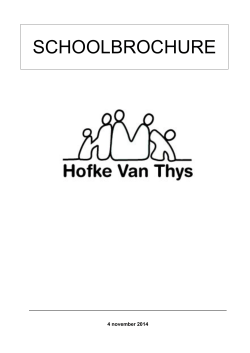 SCHOOLBROCHURE - Hofke van Thys