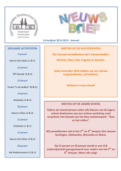 Januari - Gemeenteschool Sterrebeek