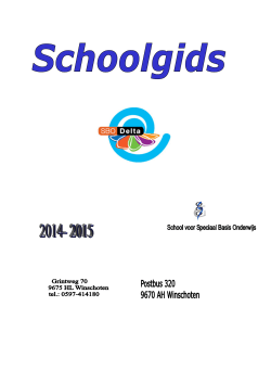 2014-2015 Schoolgids SBO Delta