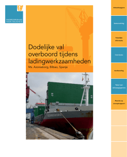Dodelijke val overboord tijdens