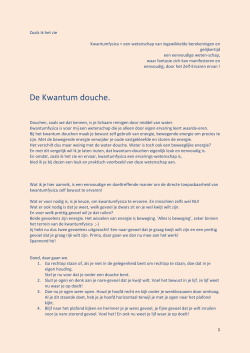 De Kwantum douche. PDF - VERBINDING Trilling regeert