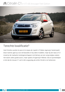 Rijtesten.nl: test Citroën C1